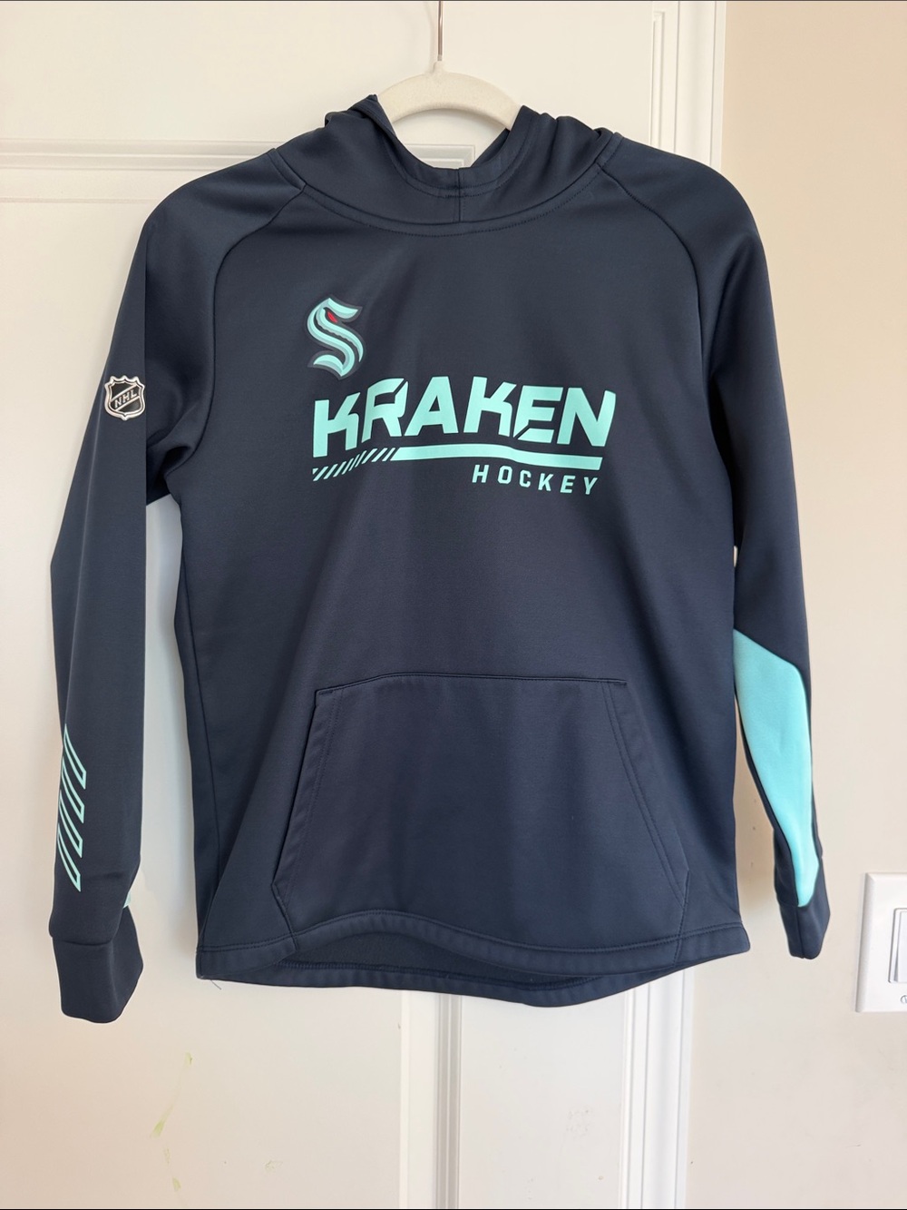 Fanatics Kids Navy & Teal Kraken Hockey Hoodie
